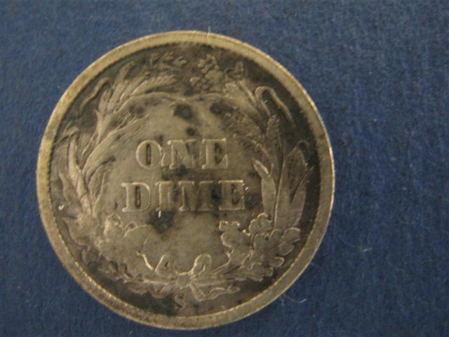 1898-S Barber Dime Reverse